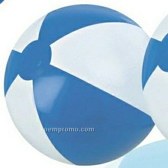 20" Inflatable Light Blue & White Beach Ball