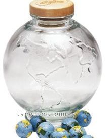Empty Large Glass Globe Jar