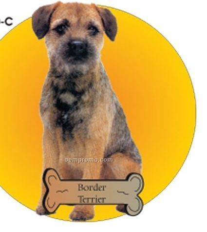 Border Terrier Dog Acrylic Coaster W/ Felt Back