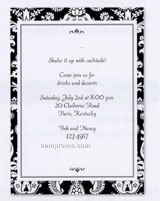 Deluxe Imprintable Invitation Kit - Shadow Tapestry