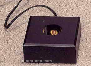 Satin Black Ac Plug In Lighted Base