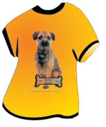 Border Terrier Dog T Shirt Acrylic Coaster W/ Felt Back