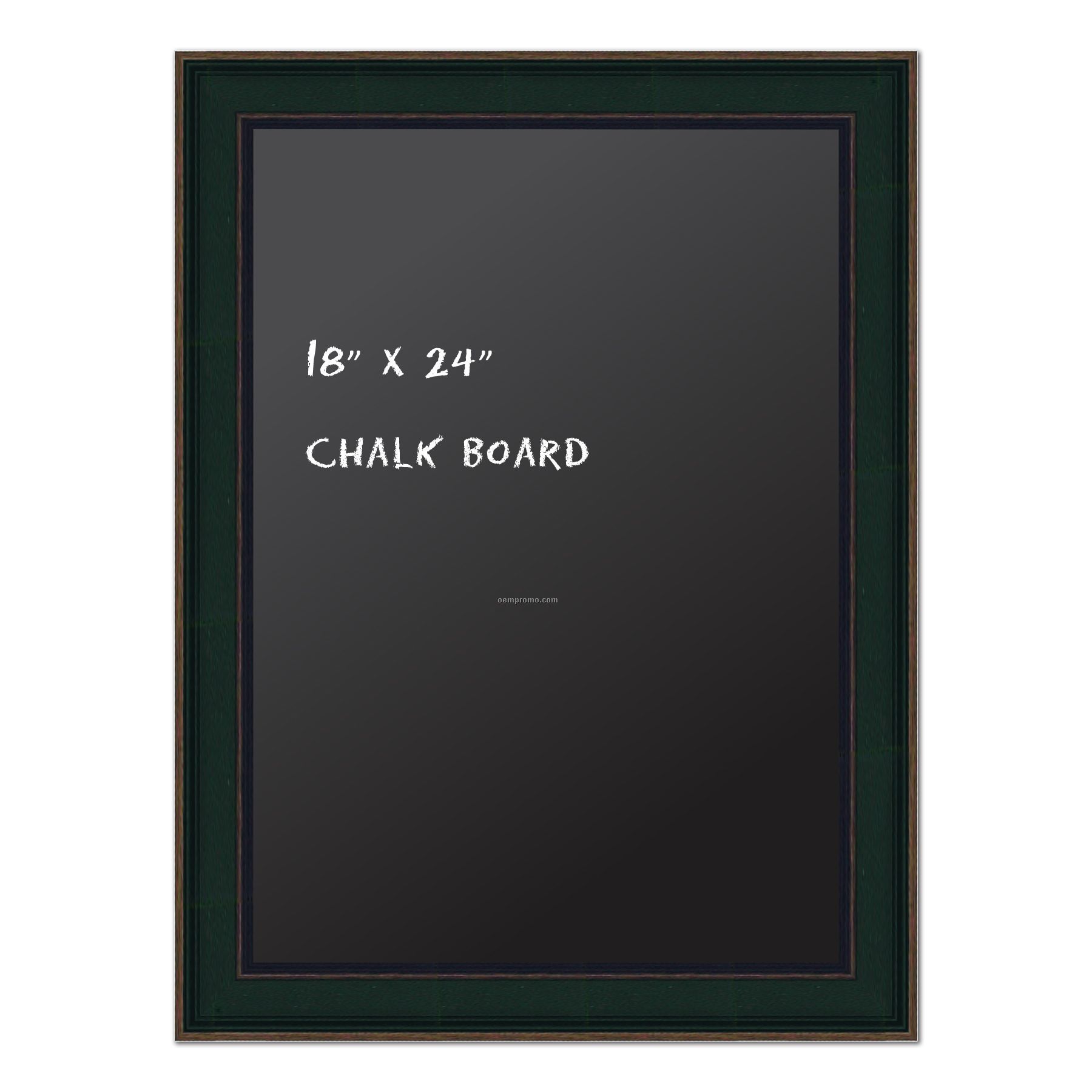 Chalk Board 18" X 24". Real Wood Frame - Country Green Finish.