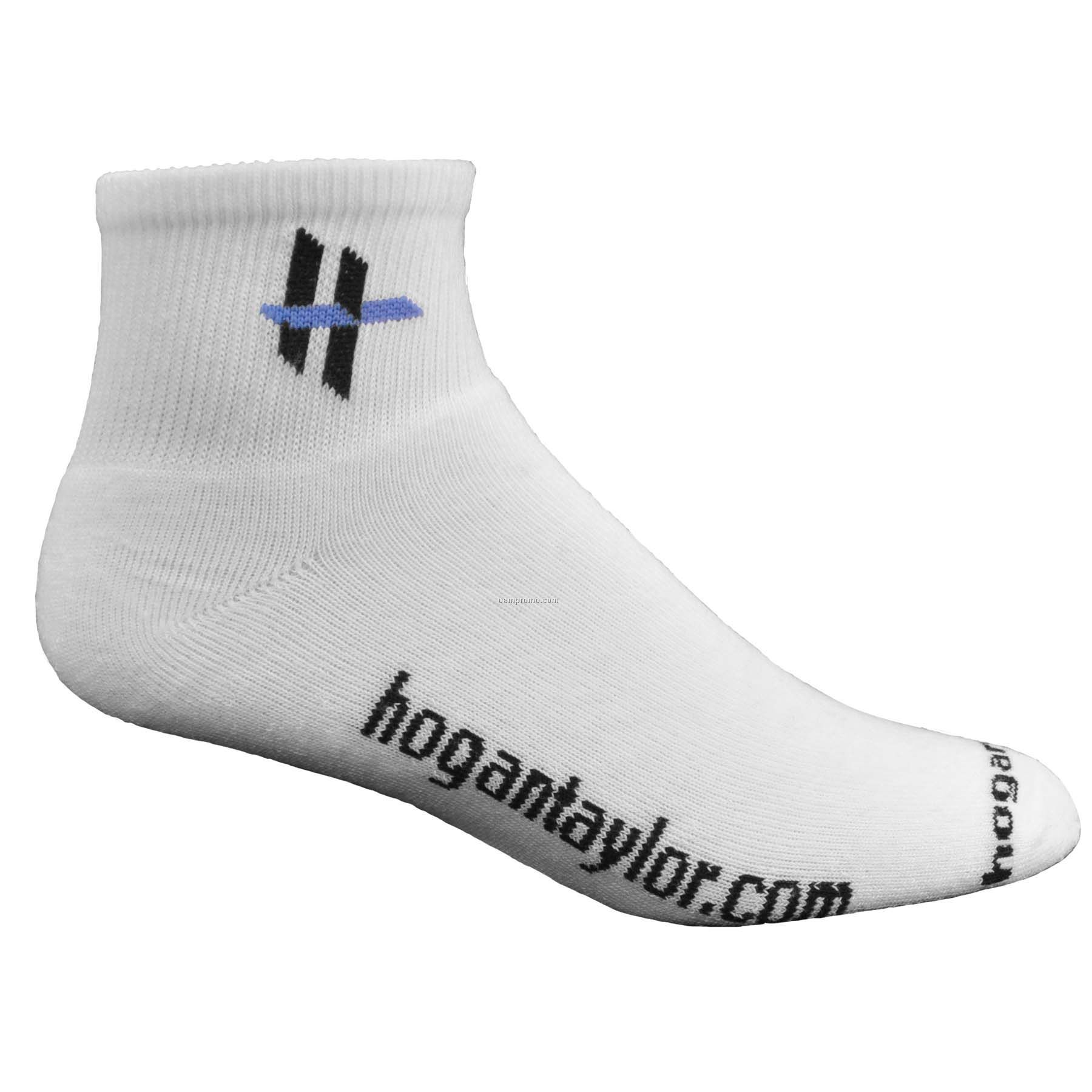 Super Soft Cotton Anklet Sock With Knit-in Logo