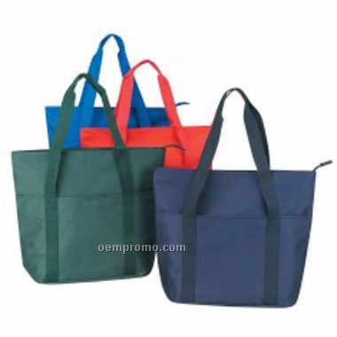 600d Polyester Zippered Tote Bag