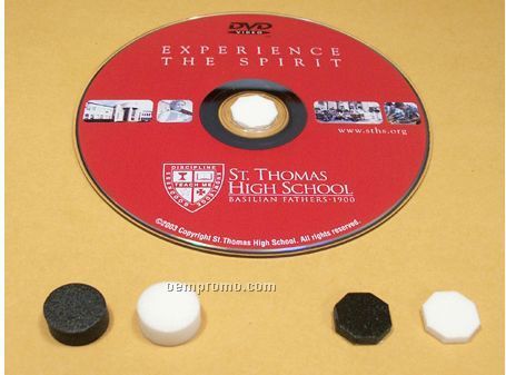 Adhesive Backed 1/4" Round Foam Hub For CD / DVD