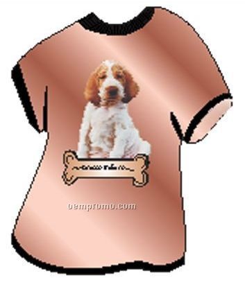 Bracco Italiano Dog T Shirt Acrylic Coaster W/ Felt Back