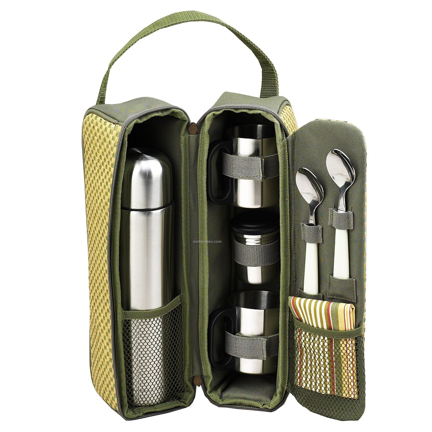 Coffee Tote Set For Two - Olive
