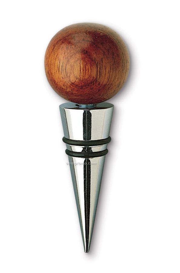 Rosewood Cone Wine/Champagne Double Ring Stopper