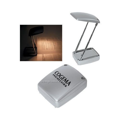 Silver Collapsible Reading Light With Flashlight