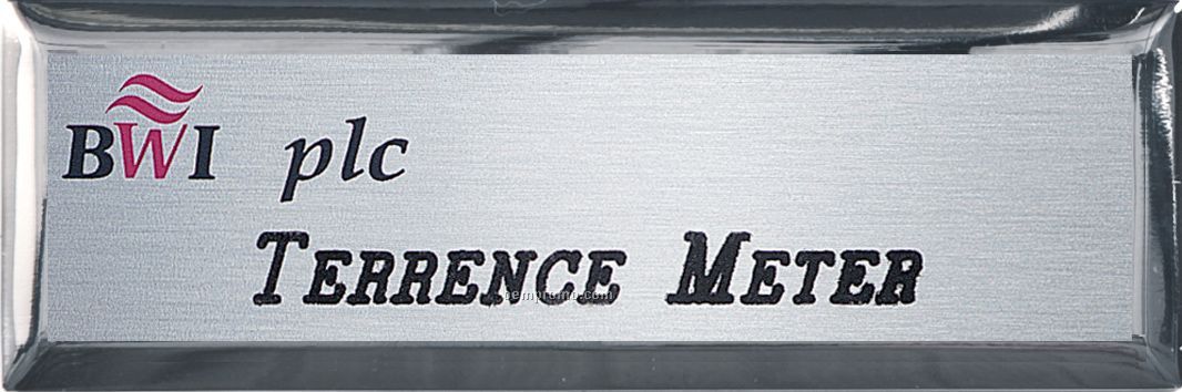The Aspen Metal Name Badge (3"X1")