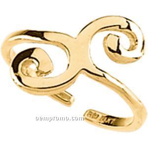 14ky 1mm Ladies' Metal Fashion Toe Ring
