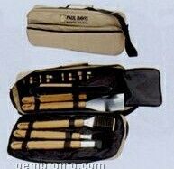 18 Piece Bbq Picnic Set With Fork/ Spoon/ Knife/ Spatula & Brush