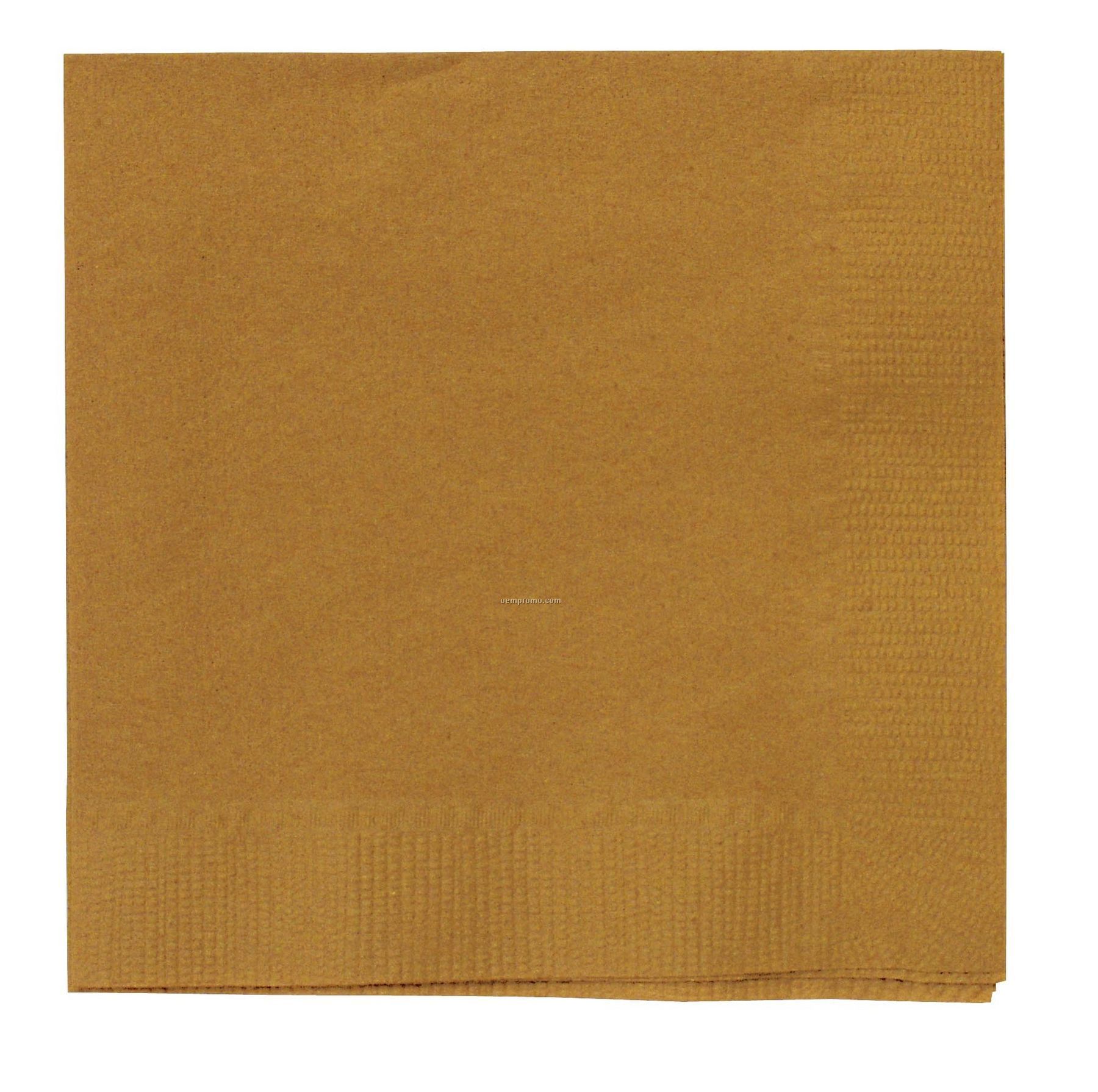 Colorware Old Gold/ Glittering Gold Dinner Napkins With 1/4 Fold