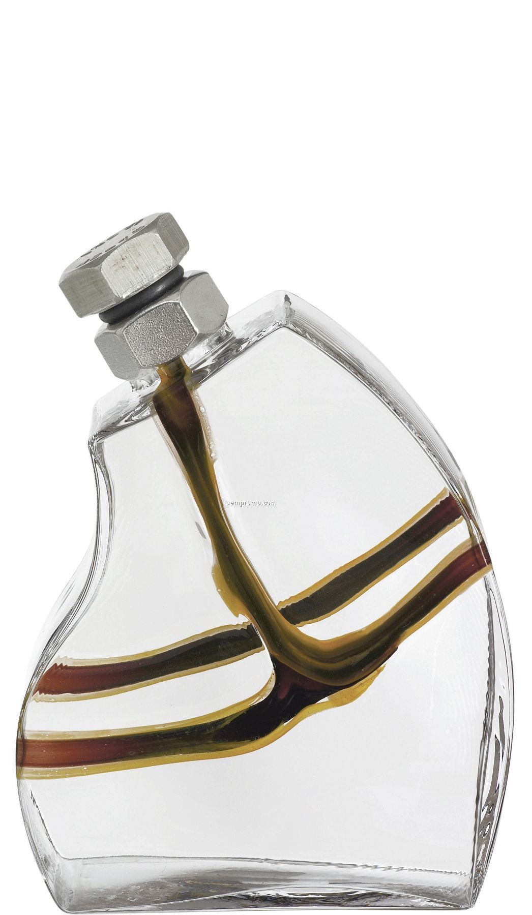 Macho Curved Glass Decanter By Kjell Engman (Yellow)