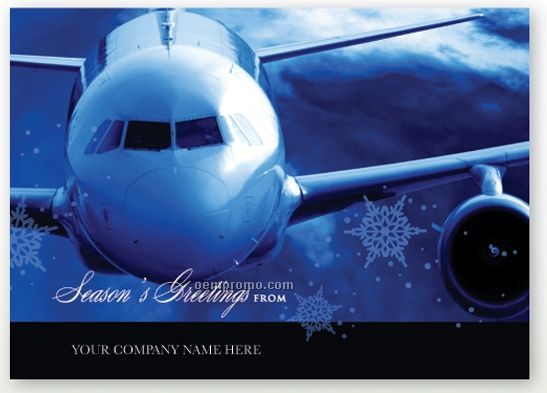 Airline Greetings Industry Specific Holiday Card W/ Lined Envelope