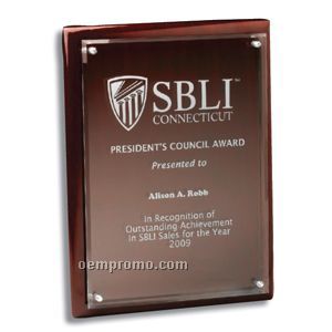 Baby Grand Series Piano Wood & Acrylic Award Plaque (Laser Engraved)