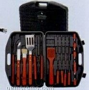 Bbq Set W/ Spatula/ Skewers/ Carving Knife In Pvc Case