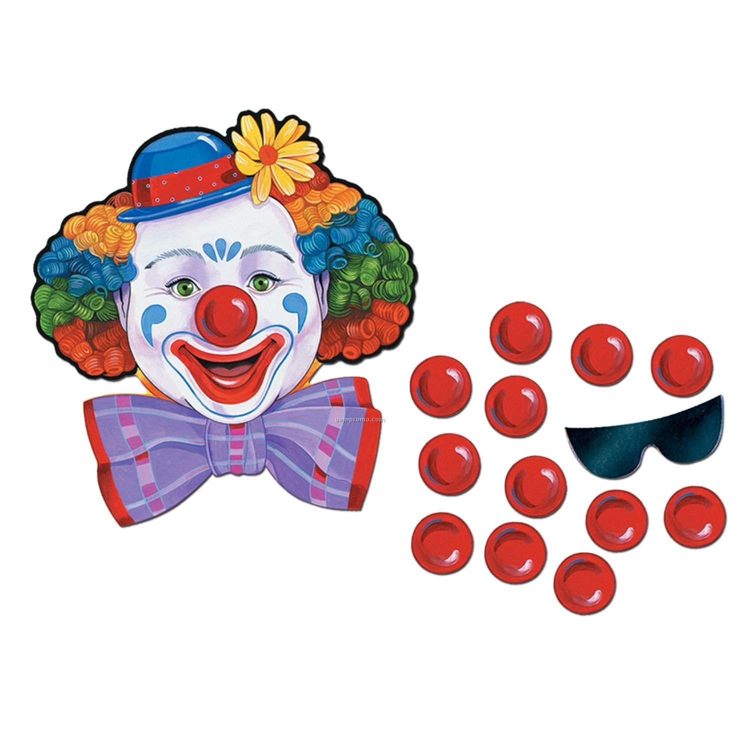 Circus Clown Game W/ Mask & 12 Noses
