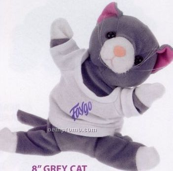 Laying Gray Cat Beanie Stuffed Animal