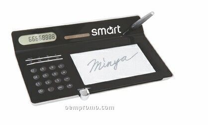 Solar Calculator W/Erasable Memo Pad