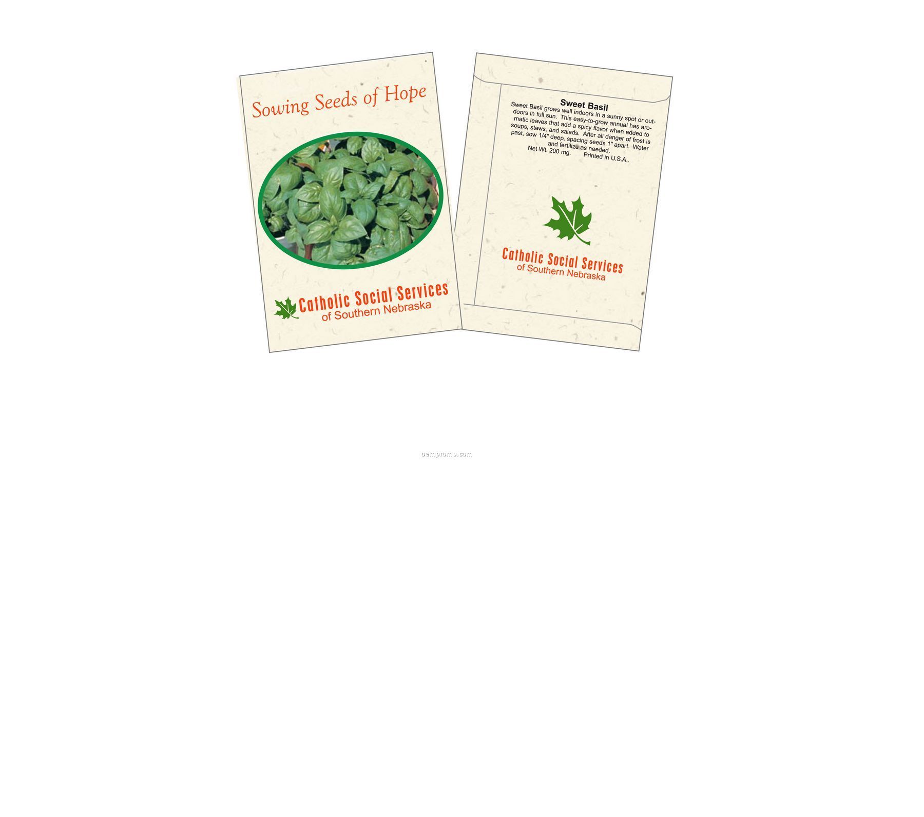 Sweet Basil Herb Seed Packet (2 Color)