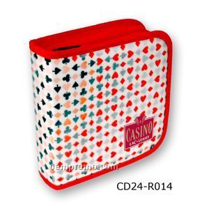 3d Red Lenticular CD Wallet/ Case - 24 Cd's ( Playing Card )