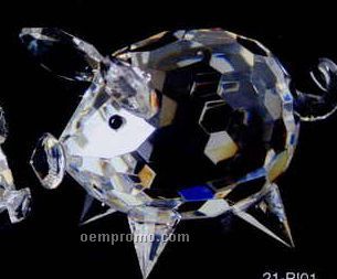 Optic Crystal Pig Figurine