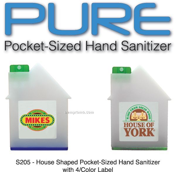 Pure - Full Color House Shaped Hand Sanitizer