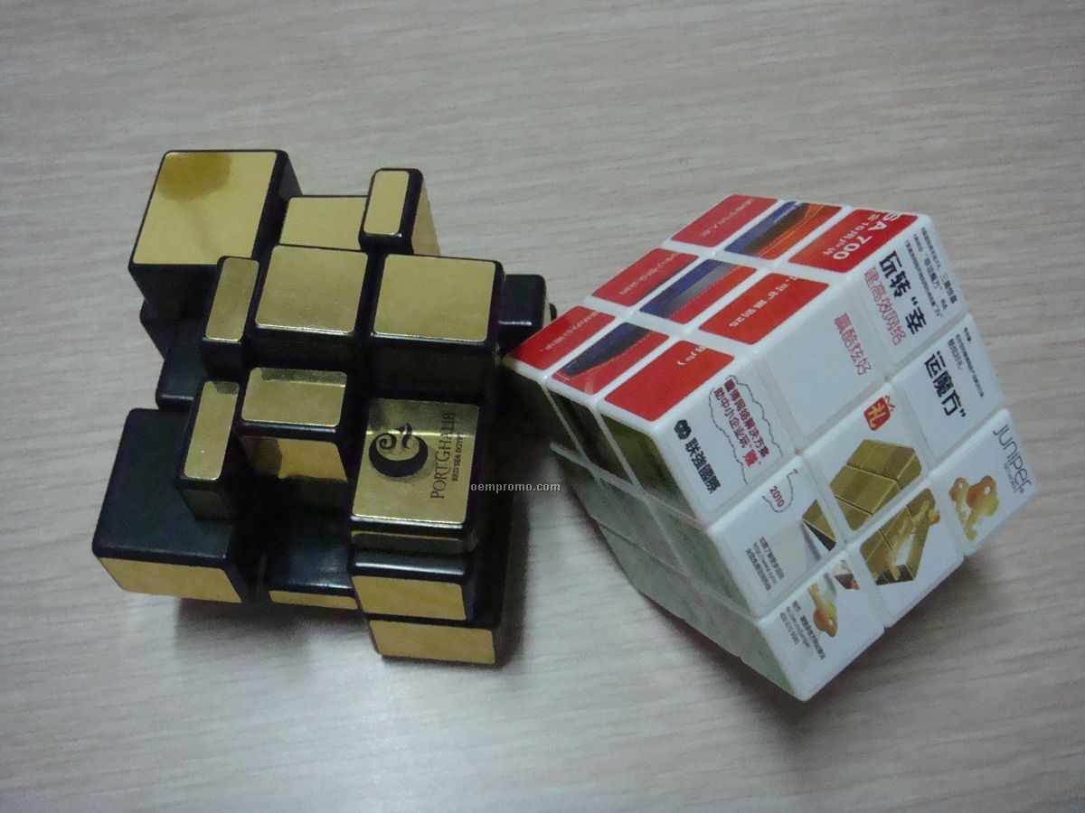 4 Color Process Custom Print Premium Puzzle Cube, Size 2 1/8