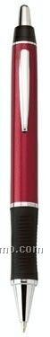 Aries Metallic Colorplay Push-action Ballpoint Plastic Pen W/ Chrome Trim