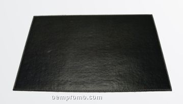 Black Leatherette Rectangular Board Room/Desk Placemat