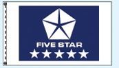 Standard Double Face Dealer Logo Spacewalker Flag (Five Star Blue)