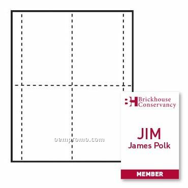 Classic Name Tag Paper Insert - 1 Color (3 1/2"X5 3/4")