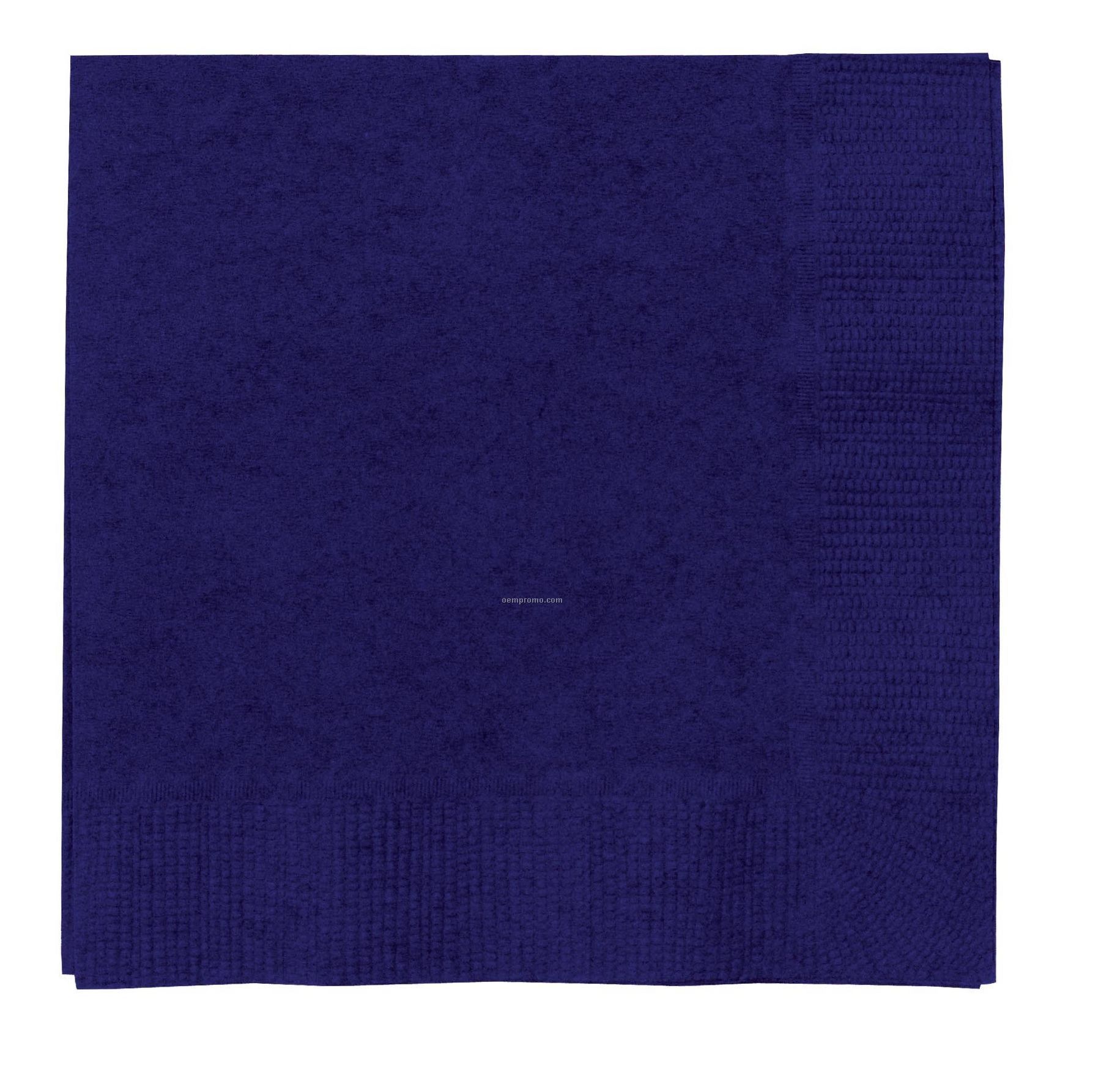 Colorware Navy Blue Dinner Napkins With 1/4 Fold