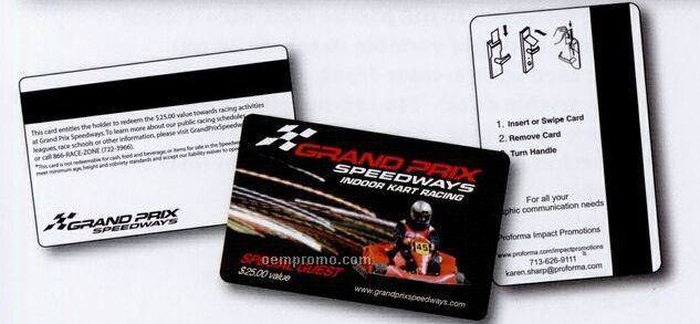 Custom Gift Card With Encoded Magnetic Stripe (4cp Front)