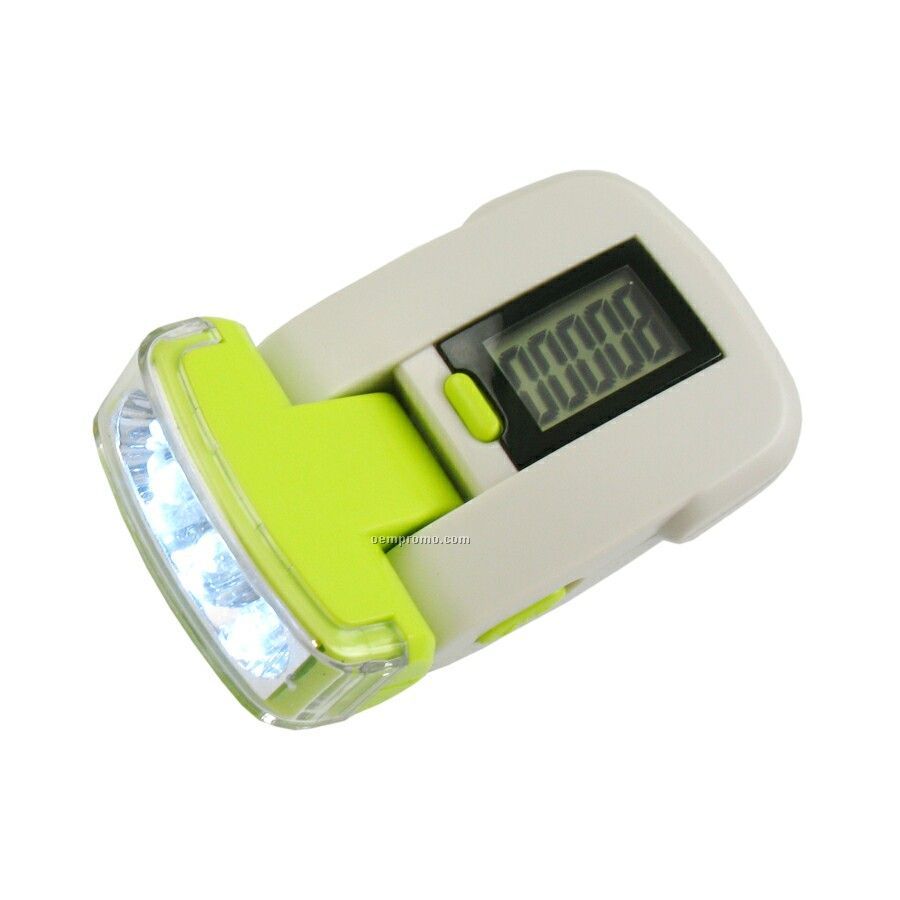 LED Flashlight Pedometer