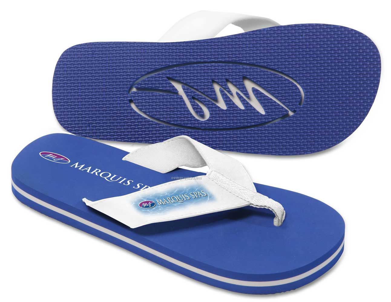 Malibu Surf Style Flip Flop With Fabric-lined Straps