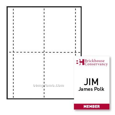 Classic Name Tag Paper Insert - 2 Color (3 1/2"X5 3/4")