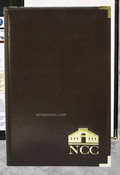 Traditions Legal Size Sewn Desk Folder With Brass Corners