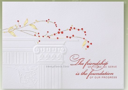Foundation Of Friendship Holiday Card W/ Lined Envelope