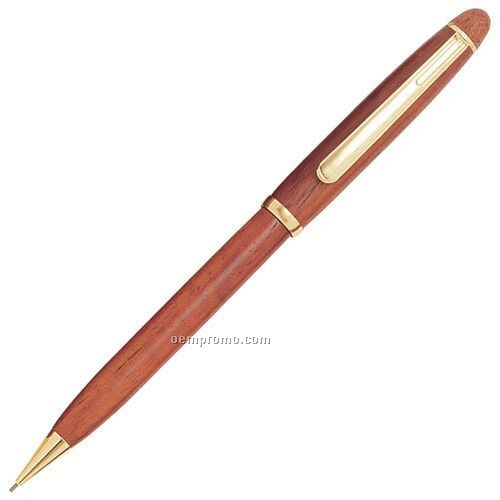 Wooden Pencil W/Gold Band Trim