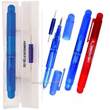 Ballpoint Pen W/ Screwdriver & Pocket Clip