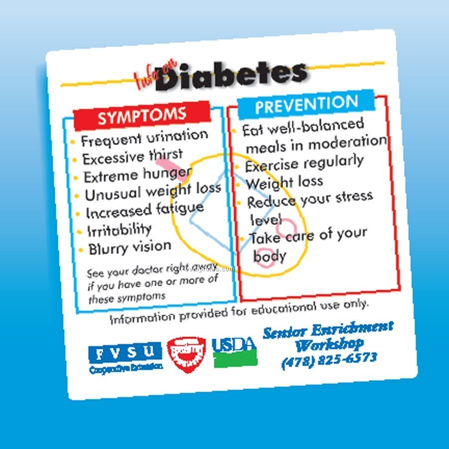 Health & Safety - Laminated Diabetes Magnet