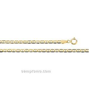 Ladies' 7" 14ky 2-1/2mm Anchor Chain Bracelet