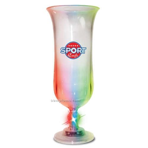 Light Up Hurricane Glass W/ Color Changing Leds