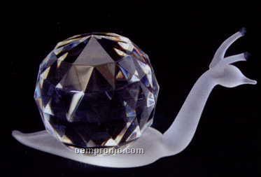 Optic Crystal Snail Figurine