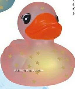Rubber Light Up Star Gazer Duck Toy