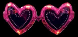 Blank Heart Shaped Pink LED Sunglasses
