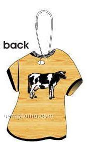 Cow T-shirt Zipper Pull